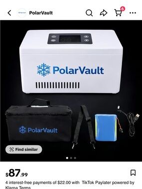 PolarVault Portable Mini Fridge Cooler/Warmer - White
